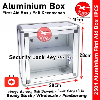 Transparent Aluminium First Aid Box Security Lock Key / Peti Kecemasan / 透明铝药箱收纳盒 #First #Aid #Peti #Kecemasan #药箱收纳盒 #2504