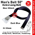 Extra Long Nylon School Student Belt / Tali Pinggang Sekolah / 尼龙学校学生裤带 #Nylon #Student #Belt #7924 #50inch #Blue