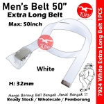 Extra Long Nylon School Student Belt / Tali Pinggang Sekolah / 尼龙学校学生裤带 #Nylon #Student #Belt #7924 #50inch #White