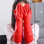 39cm Long Rubber Glove #8808 #L-Size #Long #Rubber #Glove #Kitchen #Washing #Long-Arm #Rose #Korea #Red