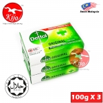 Dettol Original Antibacterial Active Germ Protection Bar Soap 100G X 3PCS #Dettol #Original #Sabun #Mandi #Antibacterial