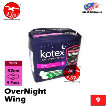Kotex OVERNIGHT Wing 9 Pads 32cm #Kotex #Overnight #Wing #32cm #9Pads
