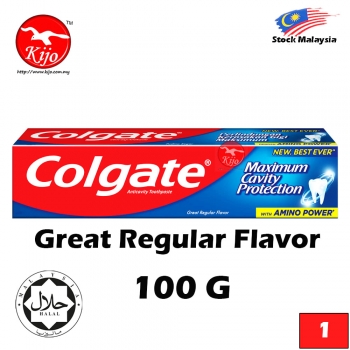 Colgate Toothpaste Maximum Cavity Protection Great Regular Flavor Anticavity Toothpaste 100g with Amino Power #Colgate #