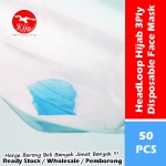 HeadLoop Hijab Disposable Face Mask / 3-Ply Adult Hijab Masker Topeng Penutup Mulut & Hidung Pelitup Muka #HeadLoop #2131