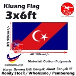 Flag of Kluang 3x6ft / 90x180cm Cotton Polymesh Bandar Kluang Flag Johor Daerah Kluang Bendera #Kluang #Flag #居銮旗 #柔佛州旗