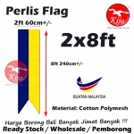 Perlis Flag Bendera Negeri Perlis Indera Kayangan 60*240cm 2x8ft Cotton Polymesh Perlis Flag #Negeri #Perlis #Flag #玻璃市
