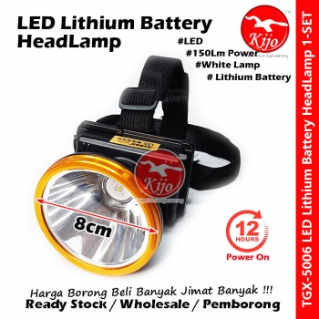 LED Headlamp Lithium Battery Rechargeable Headlight Flashlight Hunting Head Light #Outdoor #Camping #Fishing #TGX-5006