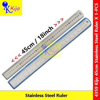 Kijo Stainless Steel Ruler 45cm 18inch Pembaris Besi #铁尺 #Kijo #4359 #StainlessSteelRuler #Pembarisbesi #SteelRuler