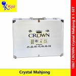 Crown Crystal Mahjong 4P Mahjong 四人麻将 香港款 新马版 水晶麻将 金麻将 168粒 4款花 带飛字 #1867 #Crown