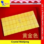 Crown Crystal Mahjong 4P Mahjong 四人麻将 香港款 新马版 水晶麻将 金麻将 168粒 4款花 带飛字 #1867 #Crown