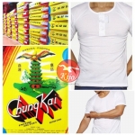 Baju Pagoda White T-Shirt / Singlet / Button Sleeve 100% Cotton #Garuda-Pagoda #ChungKai #Tshirt #Cotton #406