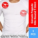 Baju Pagoda White T-Shirt / Singlet / Button Sleeve 100% Cotton #Garuda-Pagoda #ChungKai #Tshirt #Cotton #406