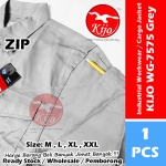 【Grey】Cotton Industrial Cargo Jacket ZIP YKK Workwear Baju Kerja Worker Jacket 5-pocket #Cargo #Jacket #7575 #ZIP