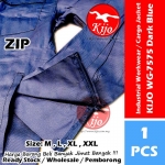 【Dark Blue】Cotton Industrial Cargo Jacket ZIP YKK Workwear Baju Kerja Worker Jacket 5-pocket #Cargo #Jacket #7575 #ZIP