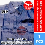 【Dark Blue】Cotton Industrial Cargo Jacket ZIP YKK Workwear Baju Kerja Worker Jacket 5-pocket #Cargo #Jacket #7575 #ZIP