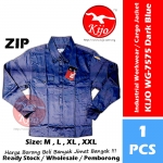 【Dark Blue】Cotton Industrial Cargo Jacket ZIP YKK Workwear Baju Kerja Worker Jacket 5-pocket #Cargo #Jacket #7575 #ZIP