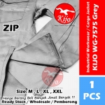 【Grey】Cotton Industrial Cargo Jacket ZIP YKK Workwear Baju Kerja Worker Jacket 5-pocket #Cargo #Jacket #7575 #ZIP