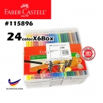 Faber-Castell 24 Classic Colour Pencils Slim-Flexi Case #24color #115896
