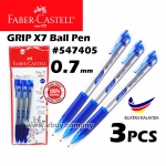 Faber-Castell Grip X7 0.7mm MY Pen Value Pack 3Blue #547405
