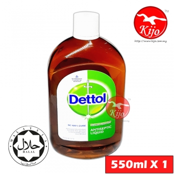 Dettol Antiseptic Liquid 550ml X 1 PC #Dettol #Liquid #Pembasuh #99.9% #Kuman #Antiseptic #滴露消毒药水 #550ml