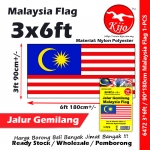Jalur Gemilang Malaysia Flag Bendera Malaysia 90*180cm 3*6ft Nylon Polyster #6472 #Malaysia #Flag #Bendera #马来西亚 #国旗