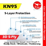 【10-PCS】KN95 Medical Face Mask / 5 Ply 5 Layer Ear Loop Adult 3D Face Mask #KN95 #KF94 #5ply #Medical #Face #Mask #Korea #2203