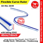 【40cm】 Flexible Curve Ruler with Inking EDGE Flexi Elastic Quilters Snake Ruler S-Ruler #2640 #40cm #16inch #蛇尺 #S尺