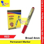 【12-PCS】 Yosogo A90 Permanent Marker Broad 4mm #yosogo #A90 #MarkerPen #Marker