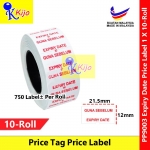 【10-Roll】 Price Tag Label Price Label For Price Labeller MX-5500 EXPIRY DATE 1 X 10-Roll #KOLA #MOTEX #GunaSebelum #9003 【10-Roll】 Price Tag Label Price Label For Price Labeller MX-5500 EXPIRY DATE 1 X 10-Roll #KOLA #MOTEX #GunaSebelum #9003