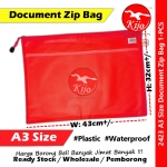 【A3】Waterproof Document Zip Bag #2423 #A3 #Zip #Document #Bag #Stationery #Zip #Bag #文件袋 #防水拉链文件袋