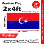 Pontian Flag Bendera Daerah Johor #60*120cm #2*4ft #Pontian #Flag #Nylon #Polyester #2486