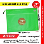 【A3】Waterproof Document Zip Bag #2423 #A3 #Zip #Document #Bag #Stationery #Zip #Bag #文件袋 #防水拉链文件袋