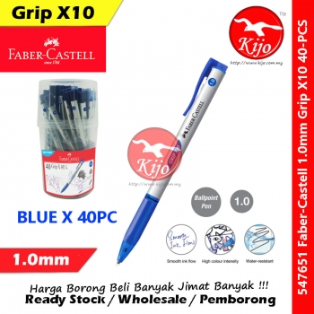 Faber-Castell 1.0mm Grip X10 Ball Pen #Faber-Castell #Grip #X10 #Ball #Pen #547652 #547698 #547622 #1.0mm
