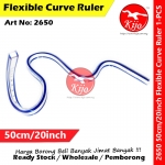【50cm】 Flexible Curve Ruler with Inking EDGE Flexi Elastic Quilters Snake Ruler S-Ruler #2650 #50cm #20inch #蛇尺 #S尺