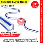 【50cm】 Flexible Curve Ruler with Inking EDGE Flexi Elastic Quilters Snake Ruler S-Ruler #2650 #50cm #20inch #蛇尺 #S尺