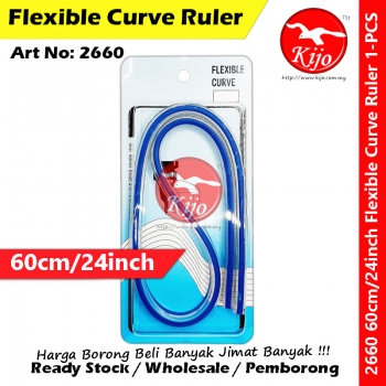 【60cm】 Flexible Curve Ruler with Inking EDGE Flexi Elastic Quilters Snake Ruler S-Ruler #2660 #60cm #24inch #蛇尺 #S尺