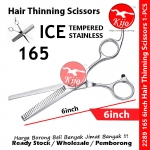 ICE Tempered Stainless Steel Hair Thinning Scissors #165 #ICE #2289 #6inch #Silver #Salon #Thinning #Hair #Scissors