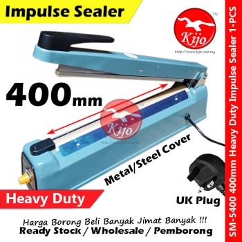【Heavy Duty】Metal Steel Cover 400mm PP/PE Plastic Bag Impulse Sealers Kedap Mesin Pengedap Packing Sealer 塑料袋封口机 #5400
