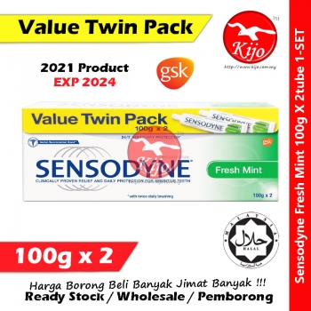 Sensodyne Fresh Mint Toothpaste with Fluoride For Sensitive Teeth 100g X 2 Value Twin Pack #Sensodyne #Fresh #Mint #GSK