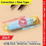2in1 Correction Tape + Glue Tape #CorrectionTape #GlueTape #liquidPaper #DoubleSizeTape #修正带 #双面胶带 #TG-B1813