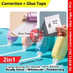2in1 Correction Tape + Glue Tape #CorrectionTape #GlueTape #liquidPaper #DoubleSizeTape #修正带 #双面胶带 #TG-B1813