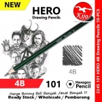【4B】Hero 101 Drawing Pencils 英雄牌绘图铅笔 Pensil Lukisan #HERO #101 #Drawing #Pencil #2245 #4B