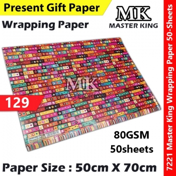 【50-Sheets】Present Gift Paper / Wrapping Paper / Kertas Hadiah / 礼物纸 #7221 #MasterKing #129