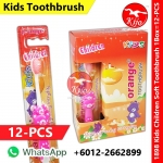 【12-PCS】Kids Children Soft Toothbrush / Berus Gigi Lembut  Kanak-Kanak / 小孩软毛儿童牙刷 #1898 #Orange #Kids #Toothbrush #儿童牙刷