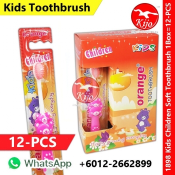 【12-PCS】Kids Children Soft Toothbrush / Berus Gigi Lembut  Kanak-Kanak / 小孩软毛儿童牙刷 #1898 #Orange #Kids #Toothbrush #儿童牙刷