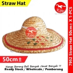 50cm± Straw Hat X 1-PCS #KIJO #7952 #Straw #Farmer #Gardening #Topi #Kebun #Hat #劳工草帽 #草帽 #防晒帽子