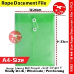 KIJO A4 Size Envelope File / Rope Document File / Fail Tali / Transparent Waterproof Pocket File #A4透明信封文件袋 #绳子文件袋 #9382 KIJO A4 Size Envelope File / Rope Document File / Fail Tali / Transparent Waterproof Pocket File #A4透明信封文件袋 #绳子文件袋 #9382