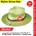 32cm± Nylon Plastic Straw Hat X 1-PCS #KIJO #3943 #Nylon #Farmer #Gardening #Topi #Kebun #Hat #塑料草帽 #草帽 #防晒帽子