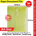 KIJO A4 Size Envelope File / Rope Document File / Fail Tali / Transparent Waterproof Pocket File #A4透明信封文件袋 #绳子文件袋 #9382 KIJO A4 Size Envelope File / Rope Document File / Fail Tali / Transparent Waterproof Pocket File #A4透明信封文件袋 #绳子文件袋 #9382