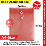 KIJO A4 Size Envelope File / Rope Document File / Fail Tali / Transparent Waterproof Pocket File #A4透明信封文件袋 #绳子文件袋 #9382 KIJO A4 Size Envelope File / Rope Document File / Fail Tali / Transparent Waterproof Pocket File #A4透明信封文件袋 #绳子文件袋 #9382
